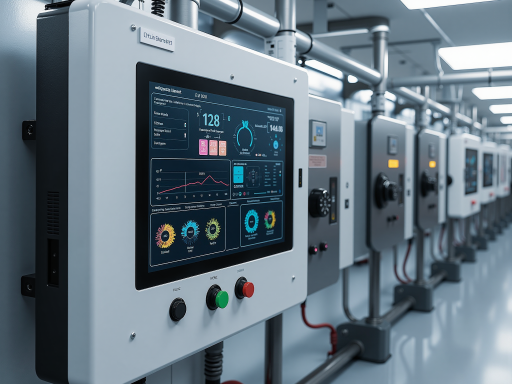 烟气在线监测系统，设备显示屏幕清晰，操作界面友好，仪表盘齐全